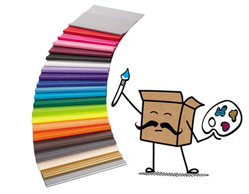 Papier de soie disponible en plusieurs couleurs