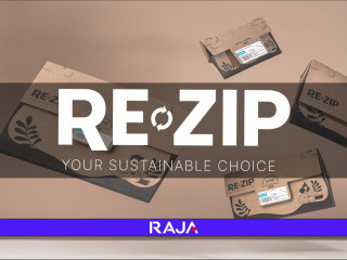 Voorbeelden van RE-ZIP enveloppen in verschillende formaten